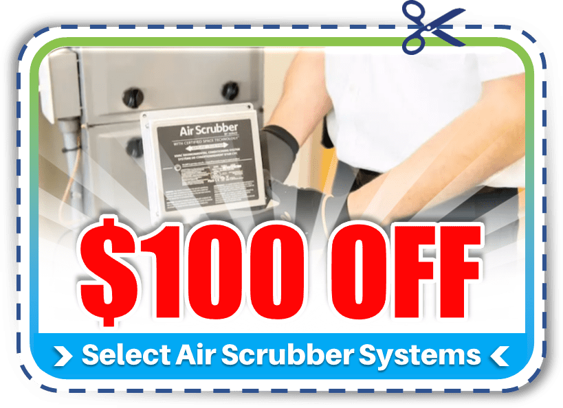 $100 OFF select air scrubber systems coupon from Eco Temp HVAC in Chicago.