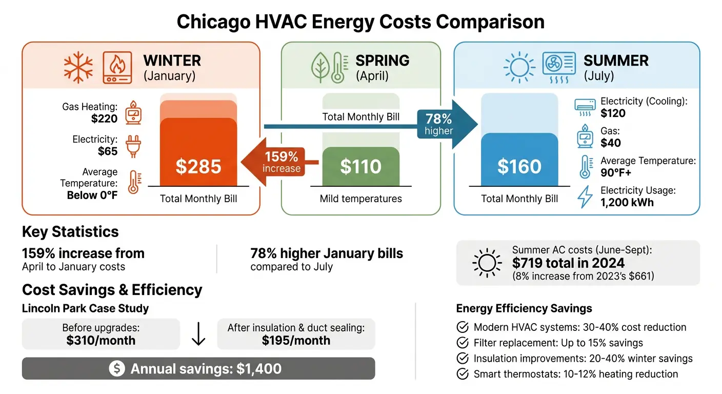 Chicago HVAC Costs by Season: Winter vs Summer Energy Expenses