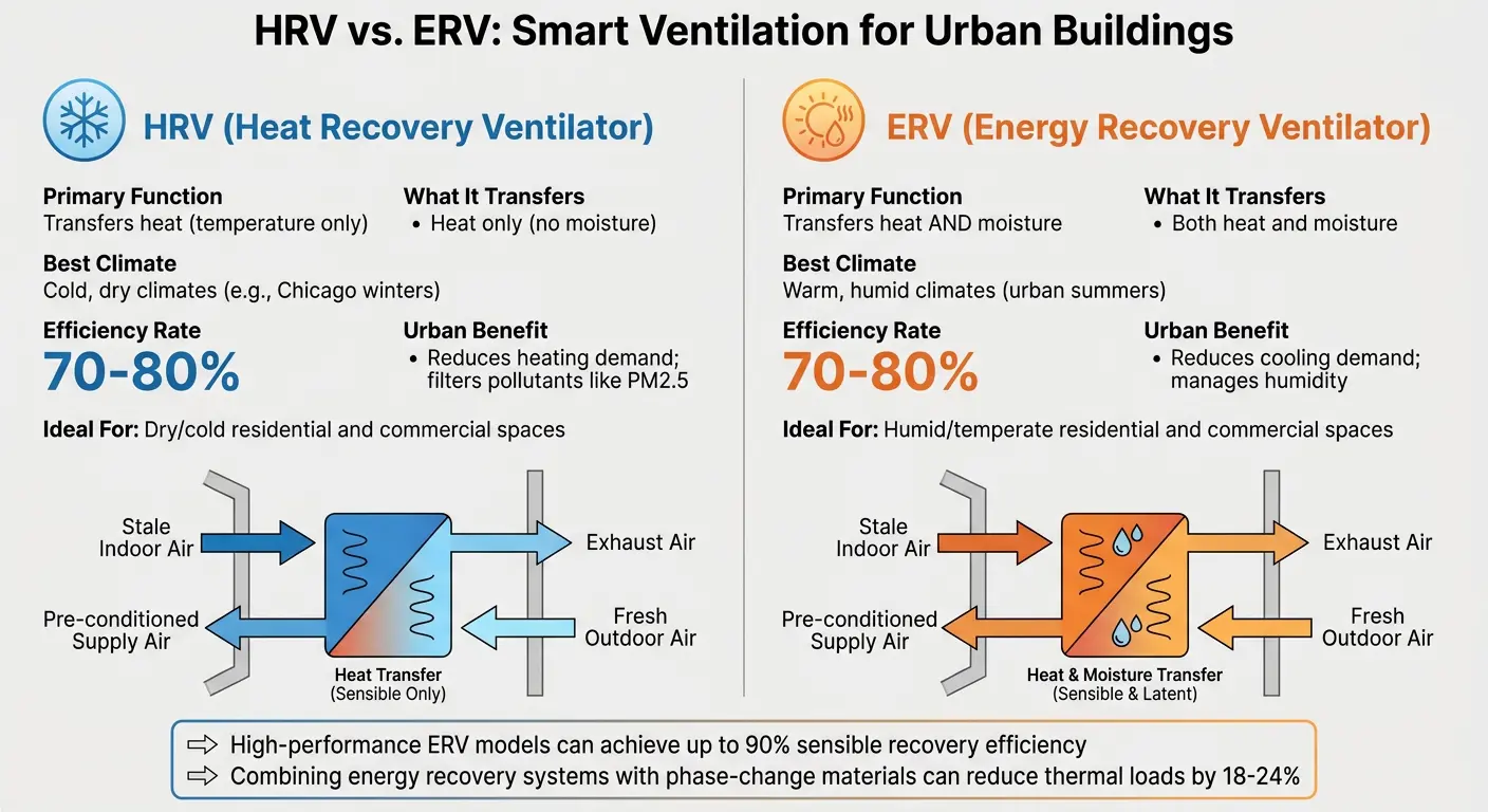 HRV vs ERV Ventilation Systems: Climate-Based Comparison