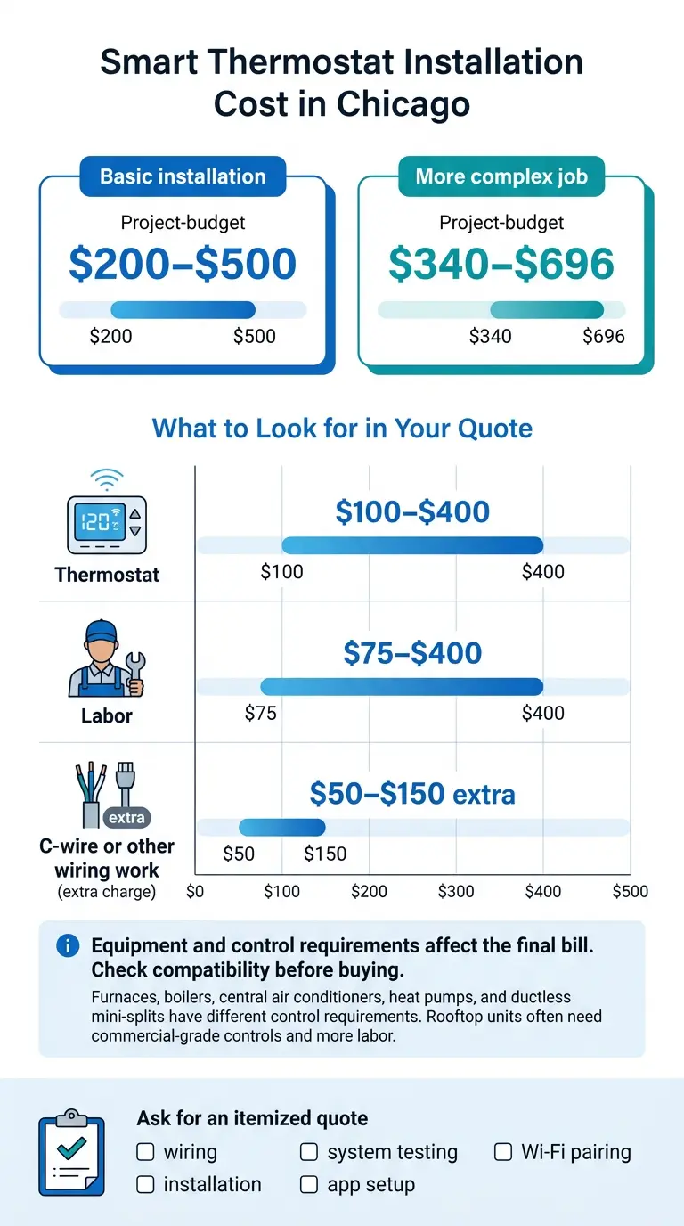 Smart Thermostat Installation Cost in Chicago