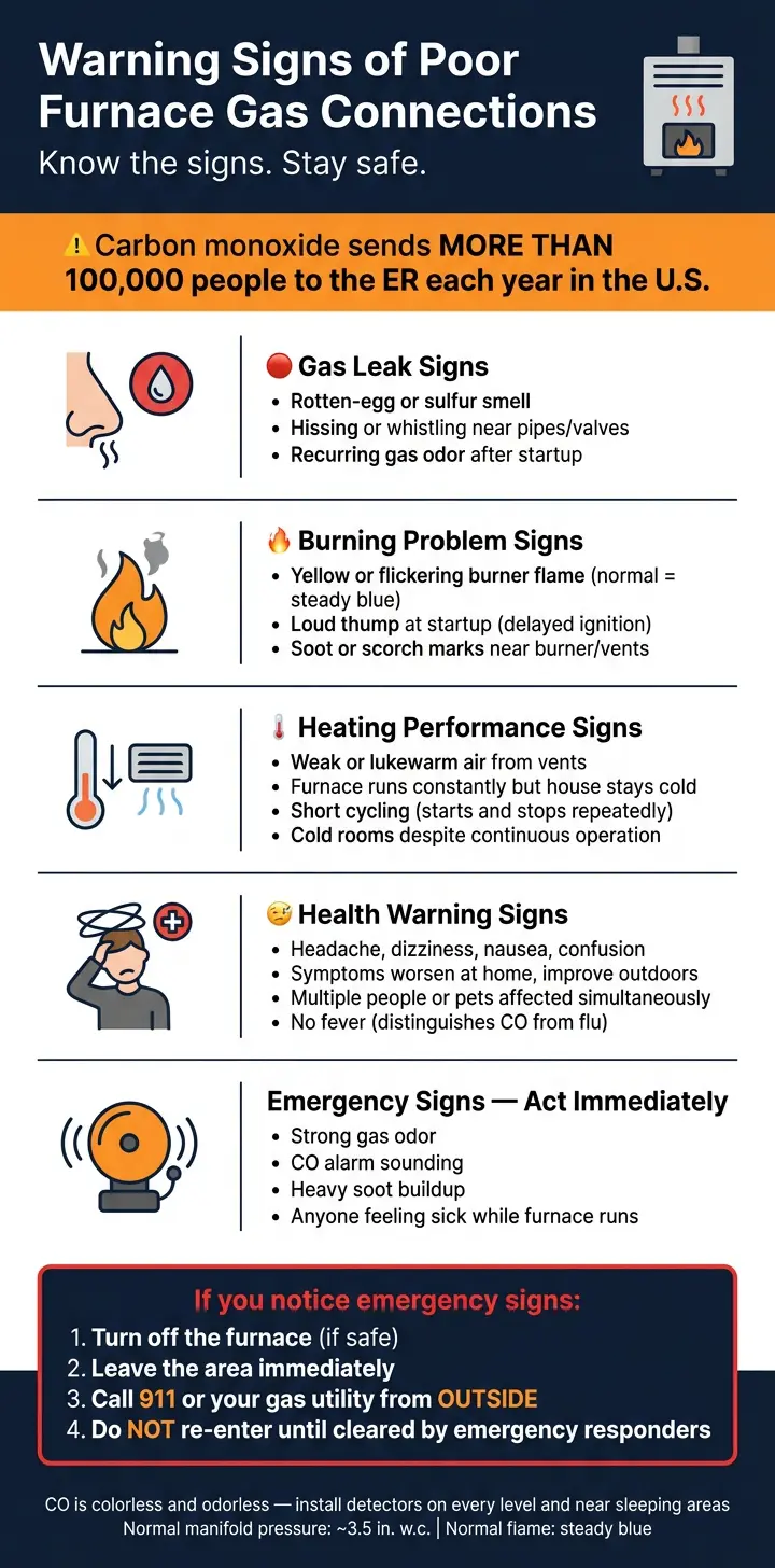 Warning Signs of Poor Furnace Gas Connections
