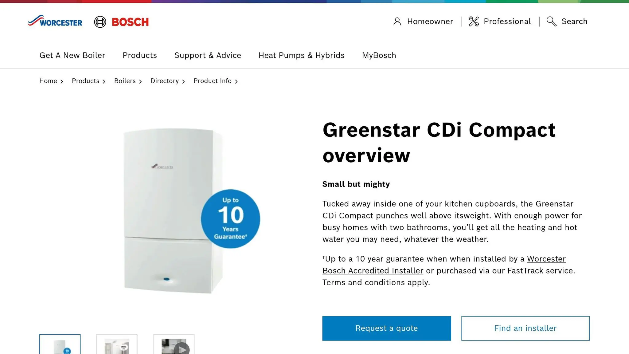 Worcester Bosch Greenstar CDi Compact