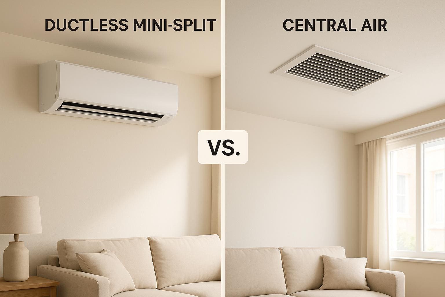 Ductless Mini-Split vs Central Air: Cost Comparison | Eco Temp HVAC